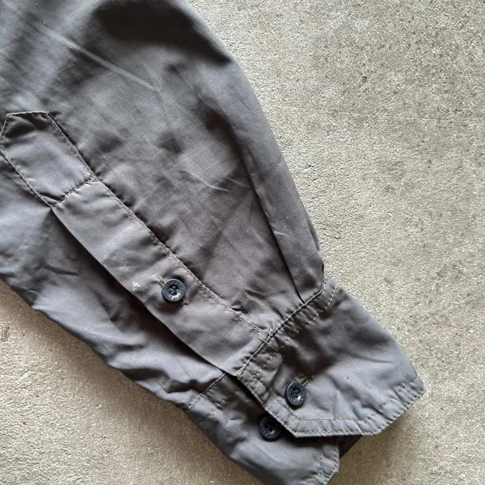 Vintage The North Face Summit Series Button Up Shirt Size Medium Forrest Green